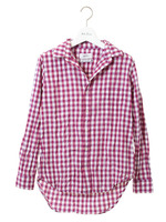 フレンチリネンチェックシャツ