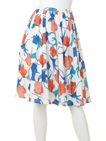 【FEMININE】ミドルフラワープリーツSK