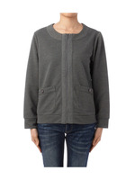 リップルボーダージップジャケット