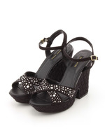 【BABY PURE】ウエッジエンブロイダリークロスサンダル