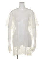 ※オフホワイトは即納【GIRLY CASUAL】レース BIG TEE