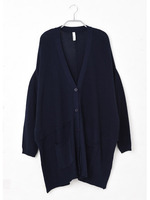 綿アクリル上袖カーディガン