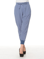 コットンリヨセル裾リブパンツ