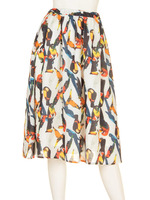 【CASUAL】バード柄フレアSK