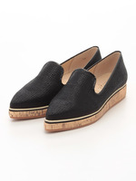 コルク巻き厚底ポインテッドシューズ