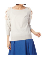 シフォンリボンソフトドルマンニット