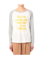 ロゴプリントラグラン長袖カットソー