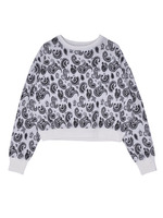 【S】Jacquard paisley BLOCK KNIT TOP