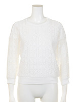 デニムライクフラワートップス