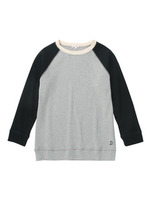 16/-フライス定番プルオーバー(ラグランスリーブ配色ver.)/ブラック(319)