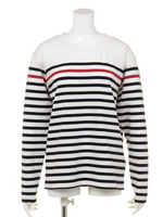BASIC BORDER L/S TOP/NAVY
