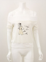 DMコラボ　オフショル裏毛　　/GY