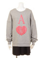 LSB heart print dress/GRAY