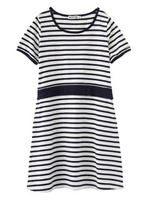 STRIPED COMBINATION DRESS/WHITE