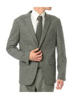 TOPジャージストライプジャケット/グレー系(312)