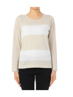 [S]ボーダープルオーバーニット/グリーン系(590)