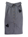 gingham heart highwaste skirt/red