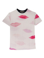 lip print T-shirt/pink
