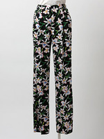 tropical　print　ロングパンツ/ホワイト