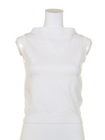 【AULA AILA BASE】コットンナイロンシルク ノースリーブニット/ライトブルー