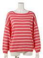 【BED＆BREAKFAST】Classic　Striped　Sweater　ドルマン/BLACKmix