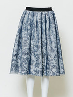 【BONICA　dot　GARDEN】プリント柄チュールスカート/レッド