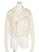 【CASUAL】Knitライダースジャケット/ブラック