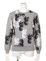 【CASUAL】ananas柄スウェットTOPS/グレー
