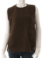 【CEDNIE】サイドZIPノースリーブニット/カーキ