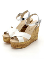 【GDS】 ミックスメタリックウェッジサンダル/ミックス