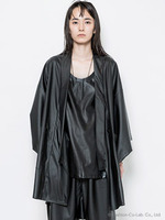 【IKUMI】FAKE LEATHER KIMONO/WHITE