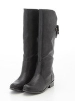 【JELLYBEANS】バックリボンレインブーツ/黒