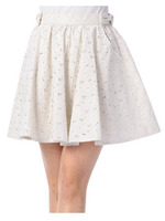 【LIZ　LISA】キャンブリックストライプスカート/ベージュ