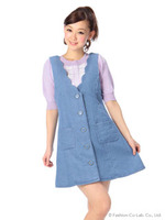 【LIZ　LISA】デニムスエットジャンスカ/ブルー