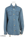 【X-girl Disney Collection】CHEERING DENIM SHIRT/LtINDIGO