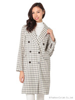 【dazzlin】ロングダブルジャケット/ピンク