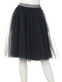 【mystic】ラインゴムチュールスカート/ネイビ-