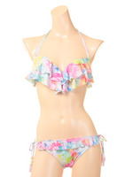 【nuckle market second story】マルチフラワー2段フリル/パープル