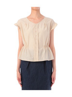 ウエストギャザーブラウス/ベージュ系(050)