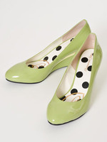 エナメルウエッジパンプス/レッド