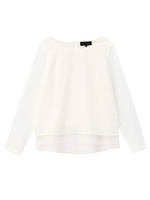 オーガンジーヘムブラウス/アイボリー(004)