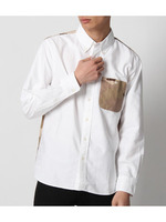 カモフラ切り替えシャツ/ダークグリーン(923)