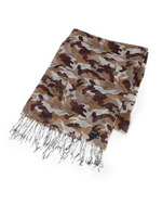 カモフラ柄ストール/ダークグリーン(423)