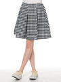ギンガムPtフレアスカート/Gray