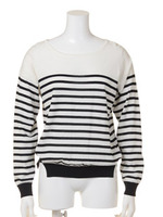 クルーネックボーダーニットプルオー/Navy