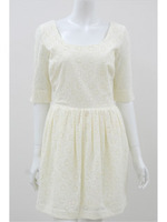 コットンレースコクーン　ワンピ/IV