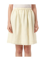 シースルーボーダーフレアースカート/イエロー系(031)