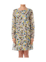 シフォンペイントAラインワンピース/グレー系(112)