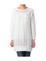 シフォン切り替えプルオーバー/ホワイト(004)