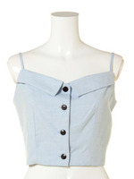 シャツCOLLORビスチェ/ブルー